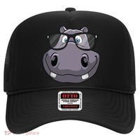Cool Hippo For Reading Hippopotamus Zoo Hat thumb 0