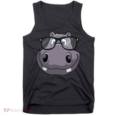 Cool Hippo For Reading Hippopotamus Zoo Tank Top