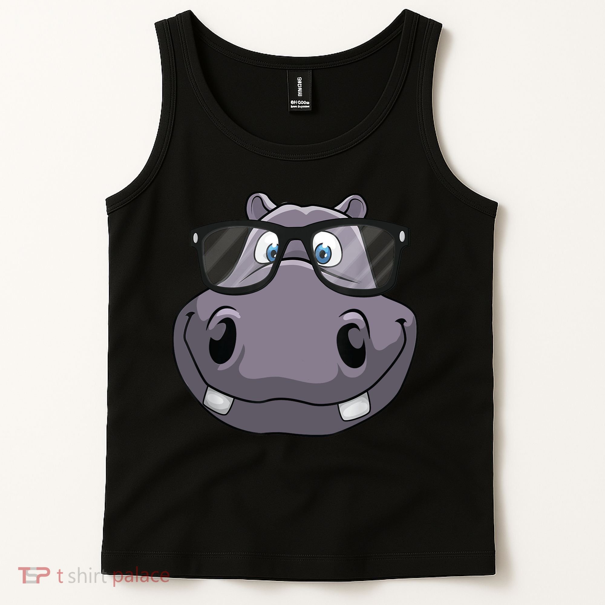 Cool Hippo For Reading Hippopotamus Zoo Tank Top