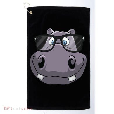 Cool Hippo For Reading Hippopotamus Zoo Golf Towel