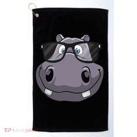 Cool Hippo For Reading Hippopotamus Zoo Golf Towel thumb 0