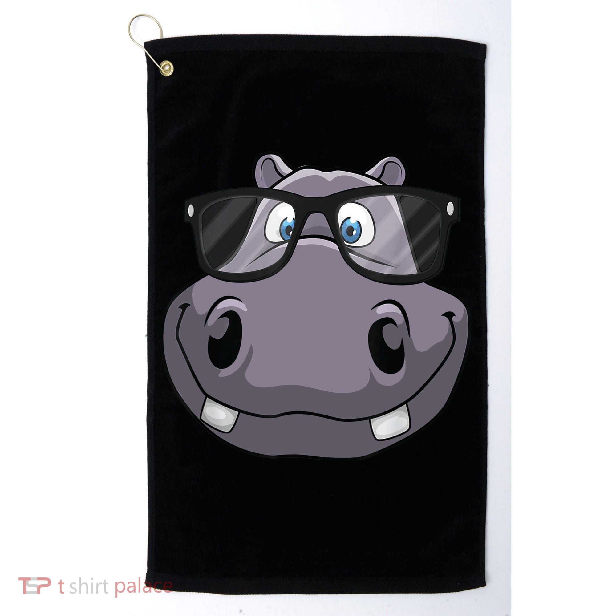 Cool Hippo For Reading Hippopotamus Zoo Golf Towel
