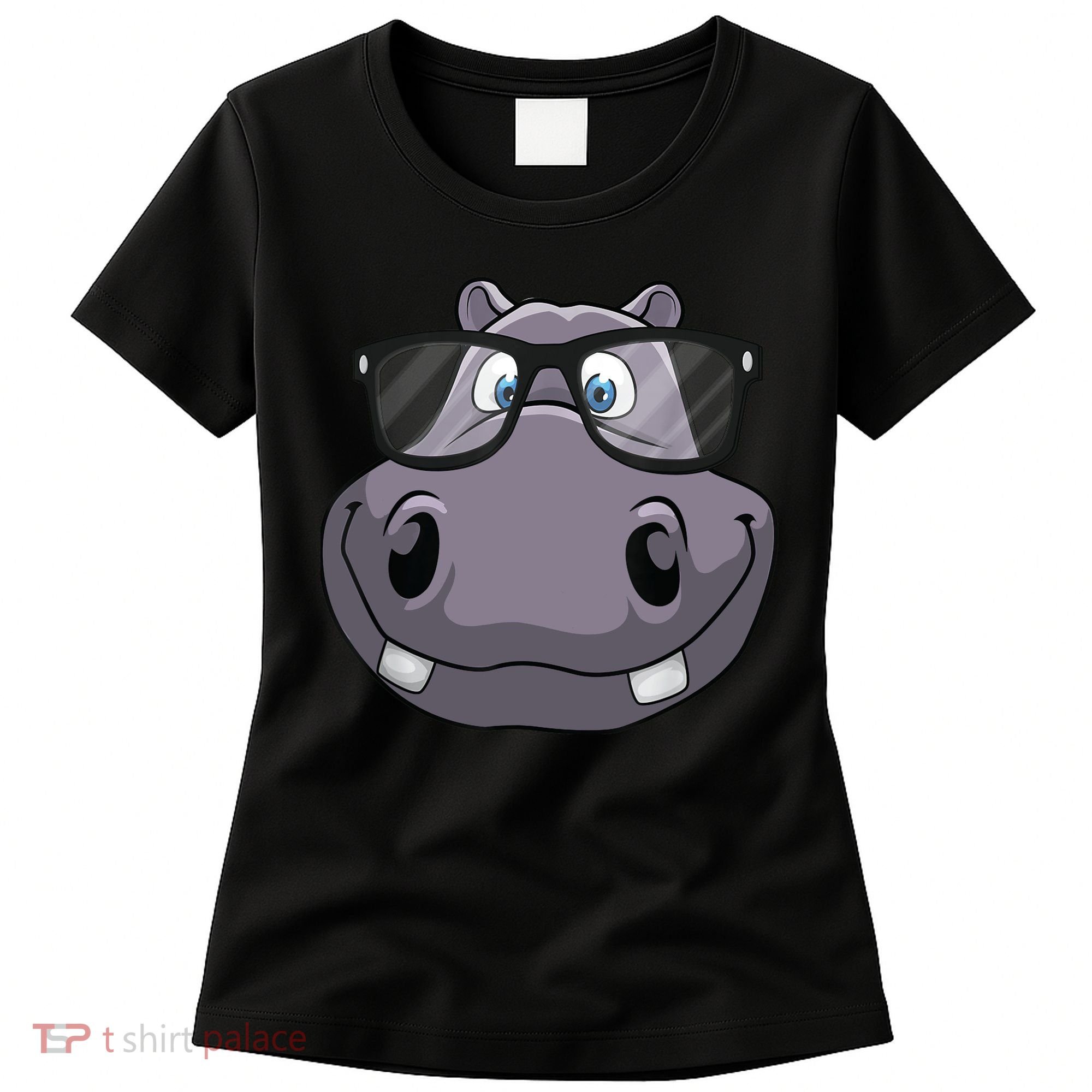 Cool Hippo For Reading Hippopotamus Zoo Women's T-Shirt