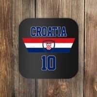 Croatia Hrvatska Flag Zagreb Croatian Soccer Jersey Coaster thumb 0