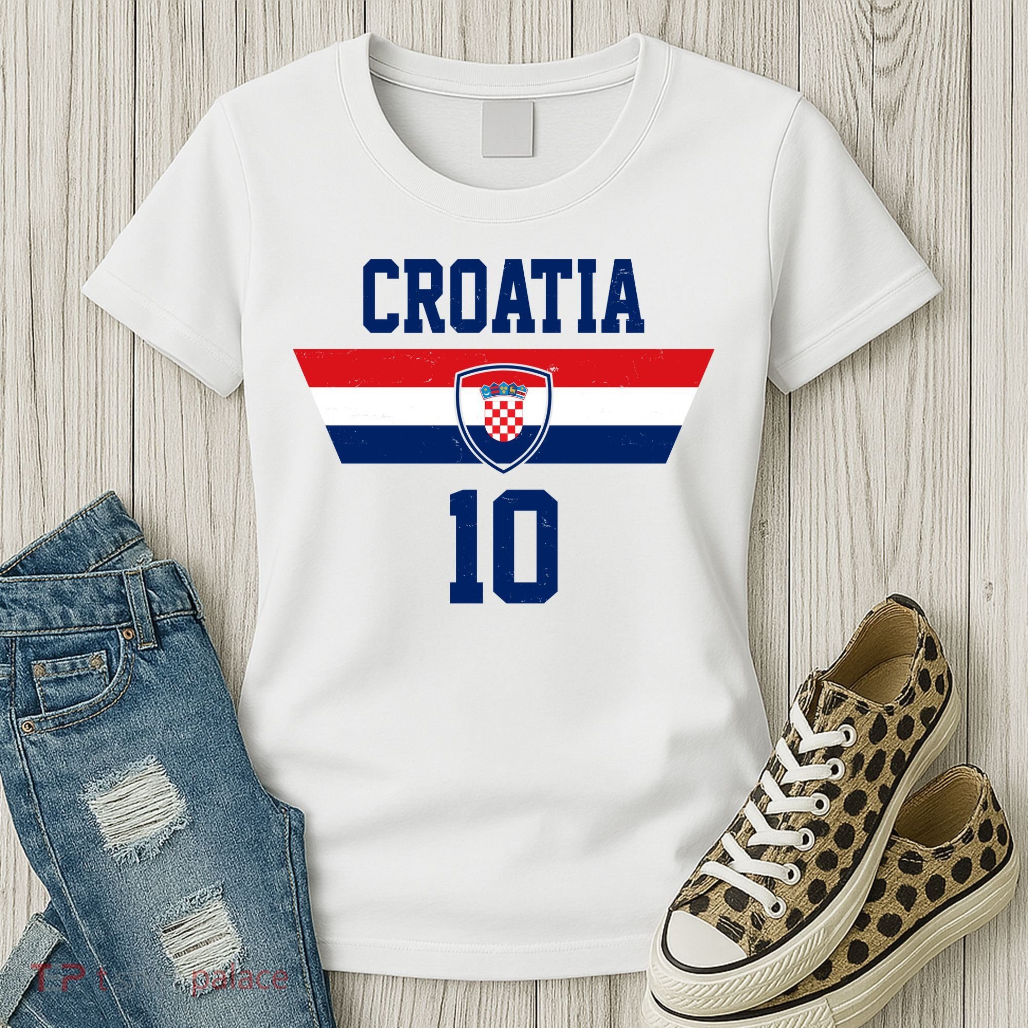 Croatia Hrvatska Flag Zagreb Croatian Soccer Jersey Women's T-Shirt