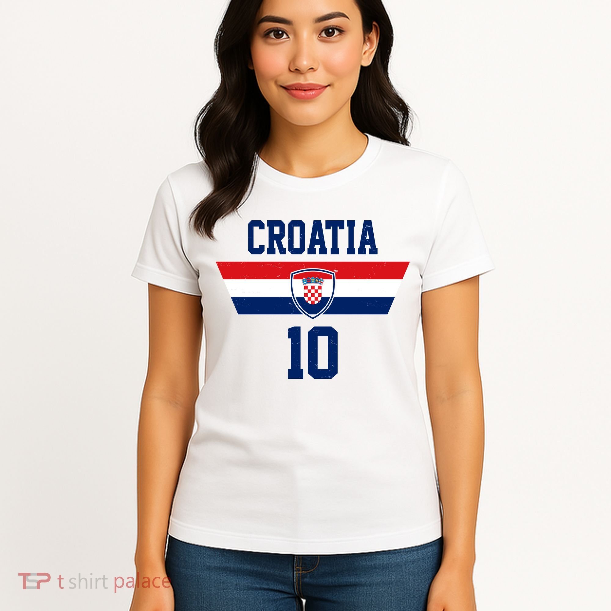 Croatia Hrvatska Flag Zagreb Croatian Soccer Jersey Women's T-Shirt