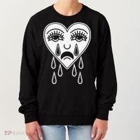 Crying Heart Flash Alternative Traditional Tattoo Artist Emo Women's Sweatshirt thumb 0