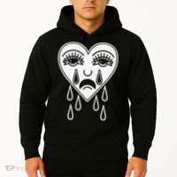 Crying Heart Flash Alternative Traditional Tattoo Artist Emo Hoodie thumb 2