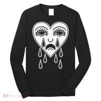 Crying Heart Flash Alternative Traditional Tattoo Artist Emo Long Sleeve Shirt thumb 0