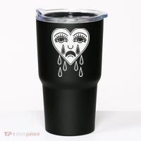 Crying Heart Flash Alternative Traditional Tattoo Artist Emo Tumbler thumb 0
