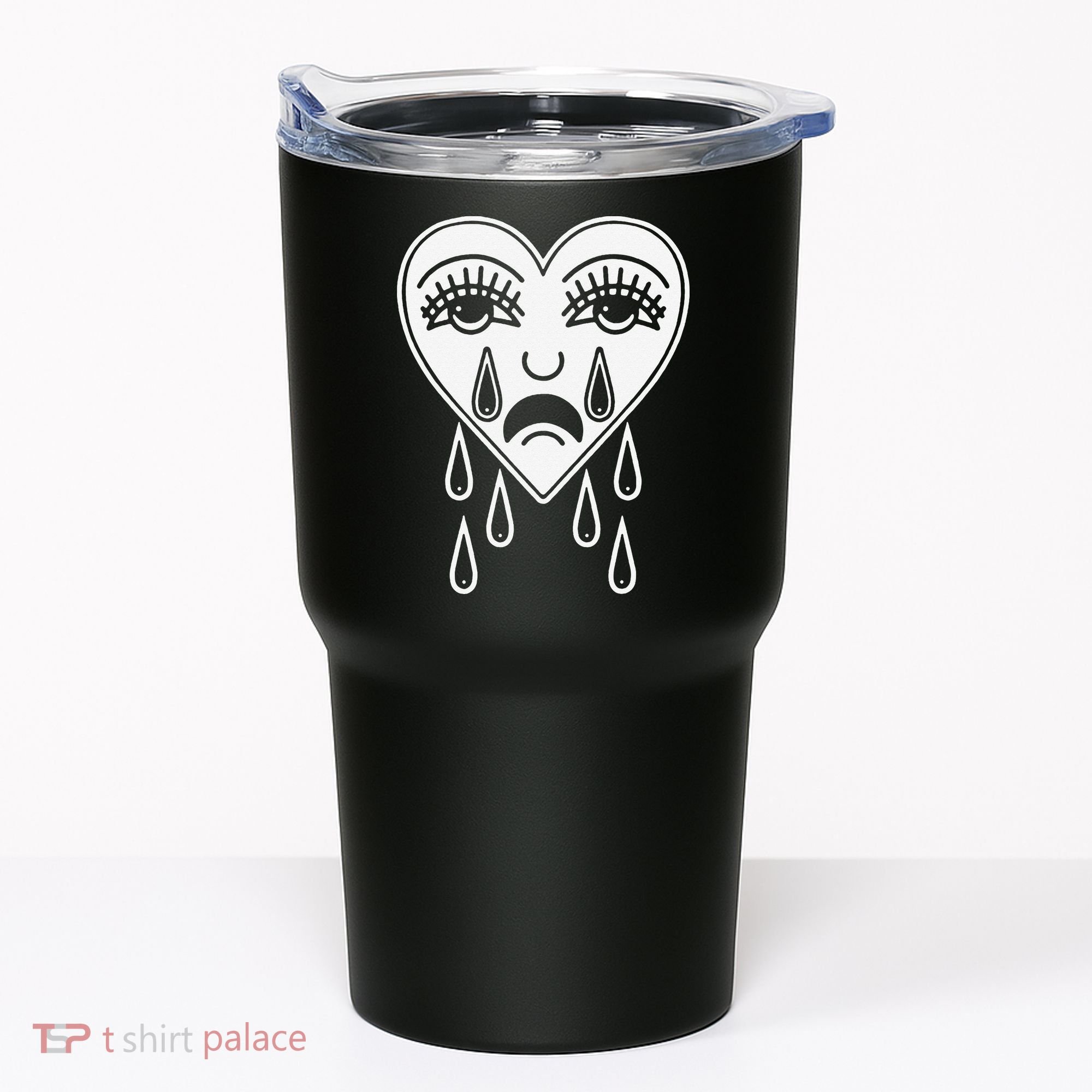 Crying Heart Flash Alternative Traditional Tattoo Artist Emo Tumbler
