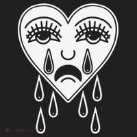Crying Heart Flash Alternative Traditional Tattoo Artist Emo Tumbler thumb 3