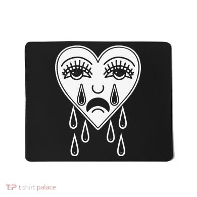 Crying Heart Flash Alternative Traditional Tattoo Artist Emo Mousepad