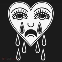 Crying Heart Flash Alternative Traditional Tattoo Artist Emo Women's Tank Top thumb 5