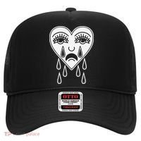 Crying Heart Flash Alternative Traditional Tattoo Artist Emo Hat thumb 0