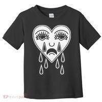 Crying Heart Flash Alternative Traditional Tattoo Artist Emo Toddler T-Shirt thumb 0