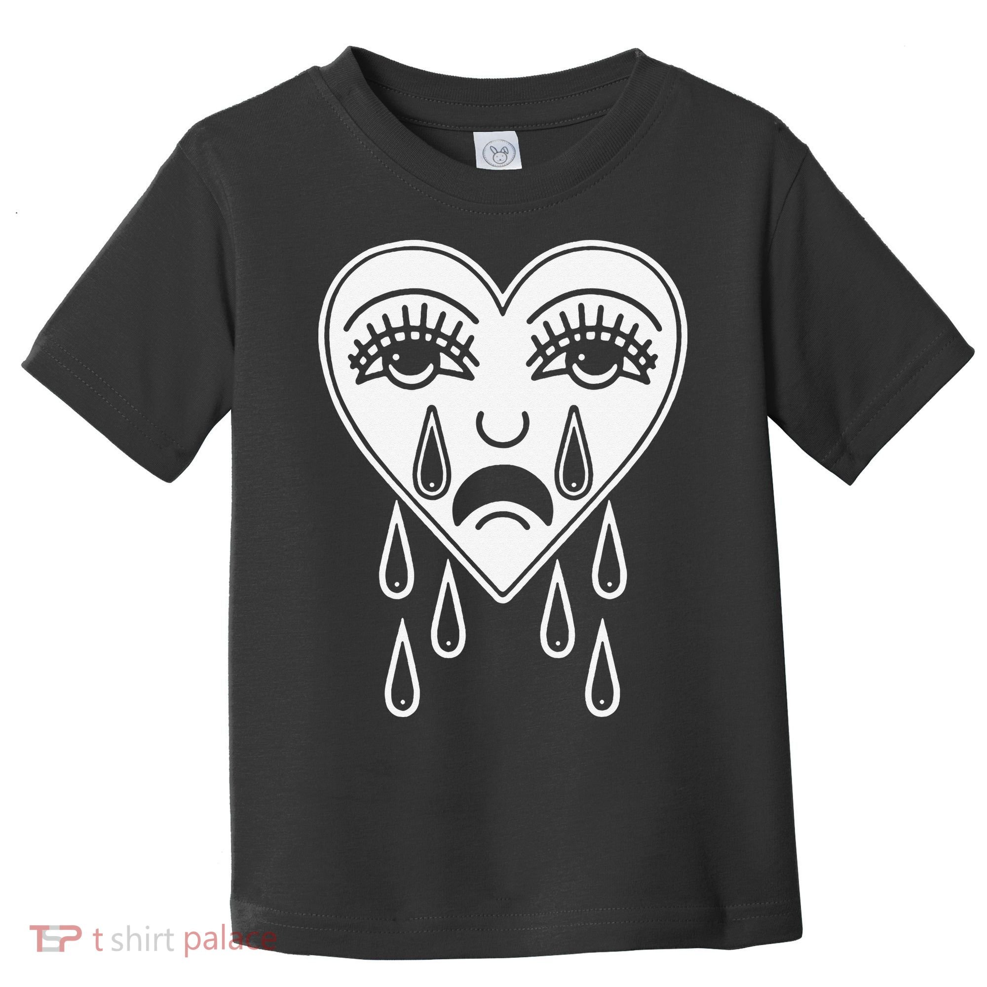 Crying Heart Flash Alternative Traditional Tattoo Artist Emo Toddler T-Shirt