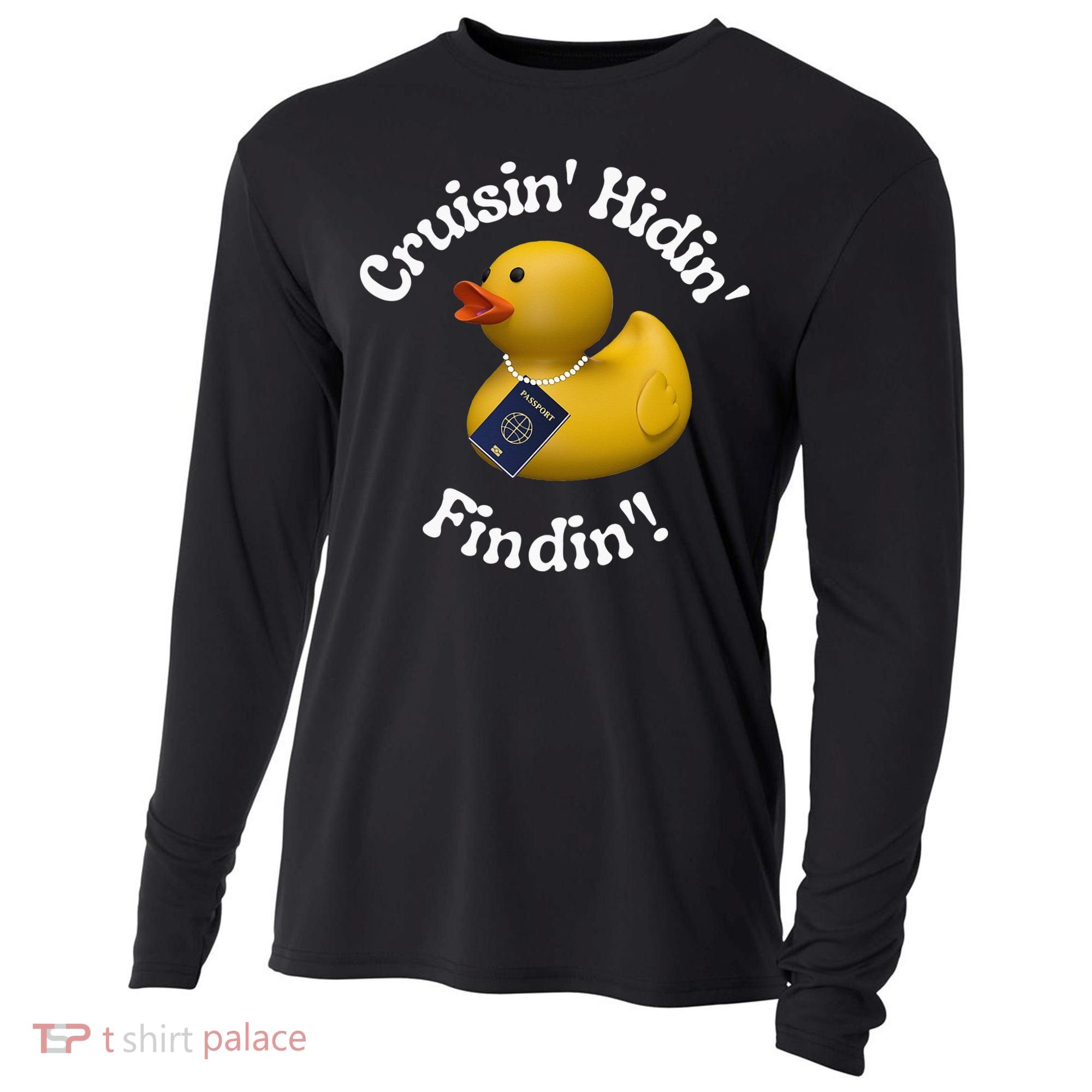 Cruising Hiding Finding Rubber Ducks Passport Hunt Hide Find Cooling Performance Long Sleeve Crew