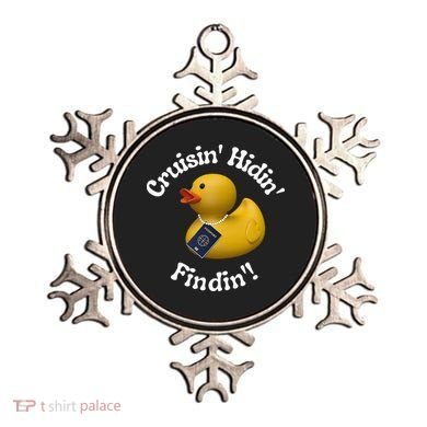 Cruising Hiding Finding Rubber Ducks Passport Hunt Hide Find Ornament