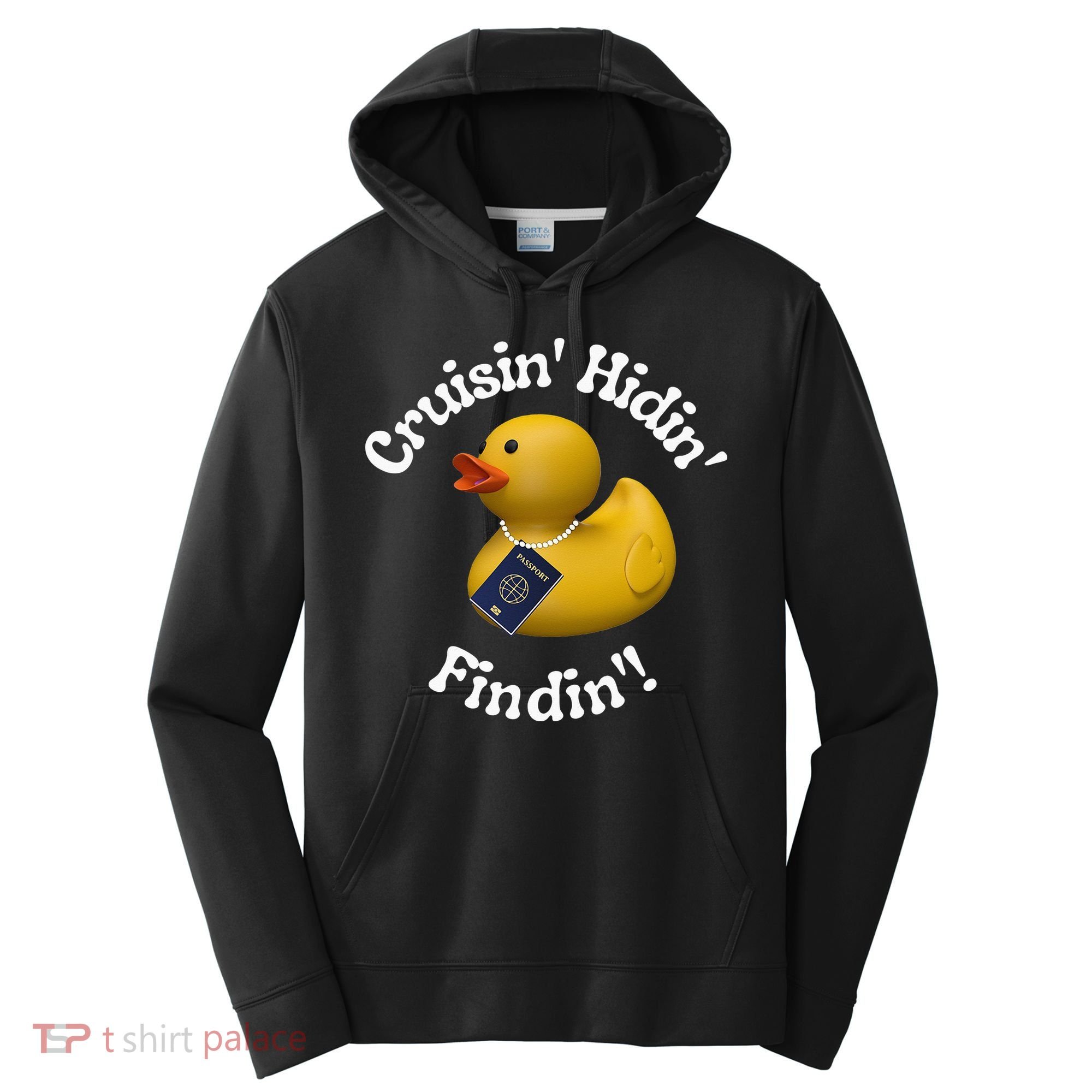 Cruising Hiding Finding Rubber Ducks Passport Hunt Hide Find Performance Fleece Hoodie