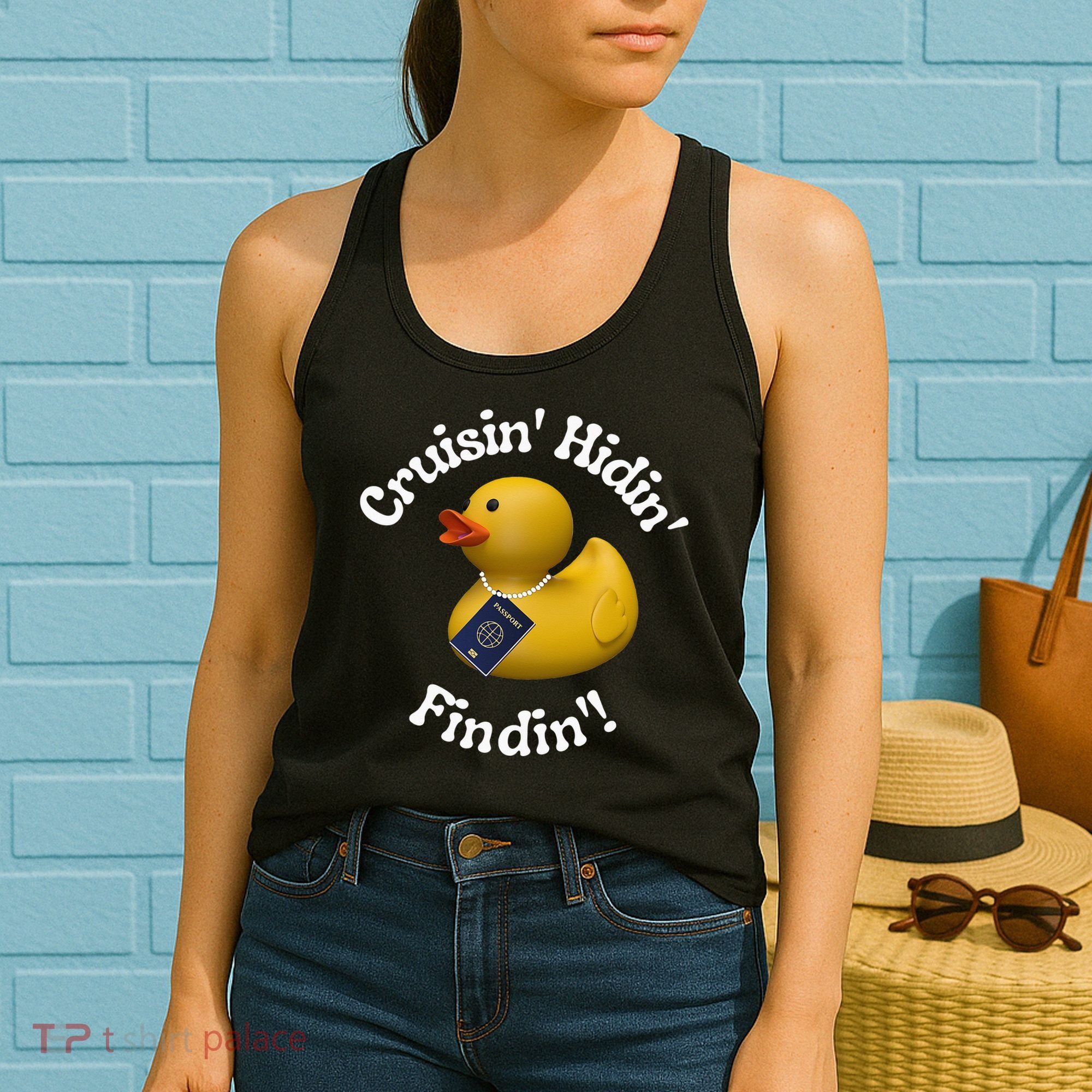 Cruising Hiding Finding Rubber Ducks Passport Hunt Hide Find Women's Tank Top