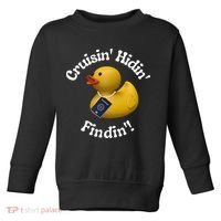 Cruising Hiding Finding Rubber Ducks Passport Hunt Hide Find Toddler Sweatshirt thumb 0