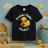 Cruising Hiding Finding Rubber Ducks Passport Hunt Hide Find Toddler T-Shirt thumb 3