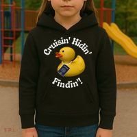 Cruising Hiding Finding Rubber Ducks Passport Hunt Hide Find Kids Hoodie thumb 3