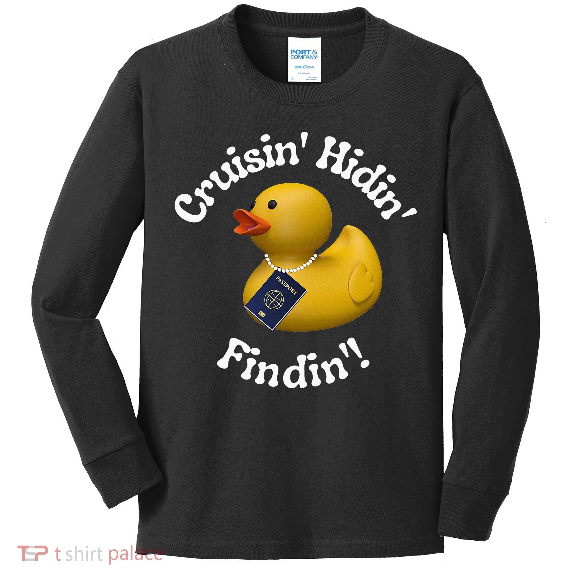 Cruising Hiding Finding Rubber Ducks Passport Hunt Hide Find Kids Long Sleeve Shirt