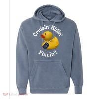 Cruising Hiding Finding Rubber Ducks Passport Hunt Hide Find Comfort Colors Garment-Dyed Hooded Sweatshirt thumb 0