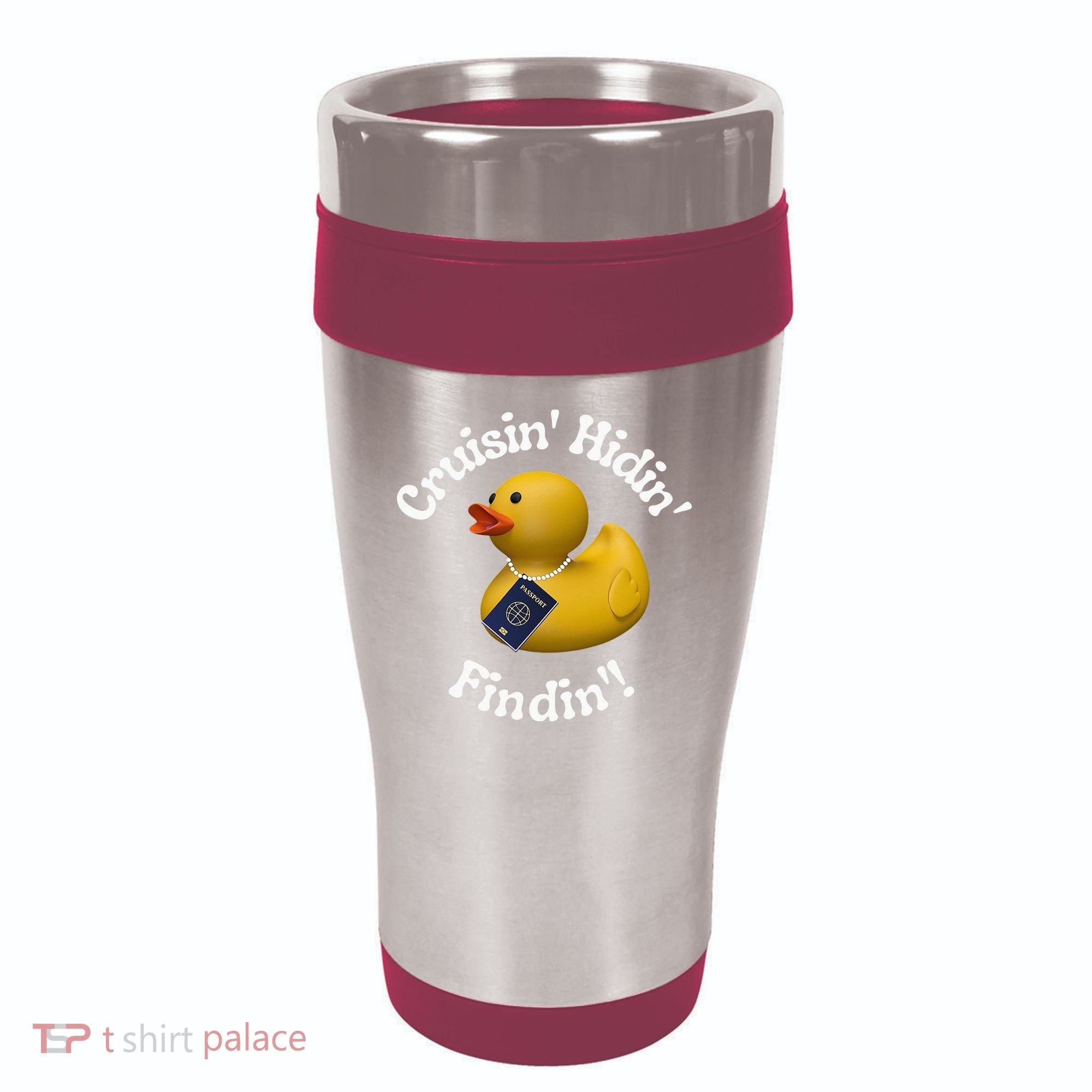 Cruising Hiding Finding Rubber Ducks Passport Hunt Hide Find 16oz Travel Tumbler