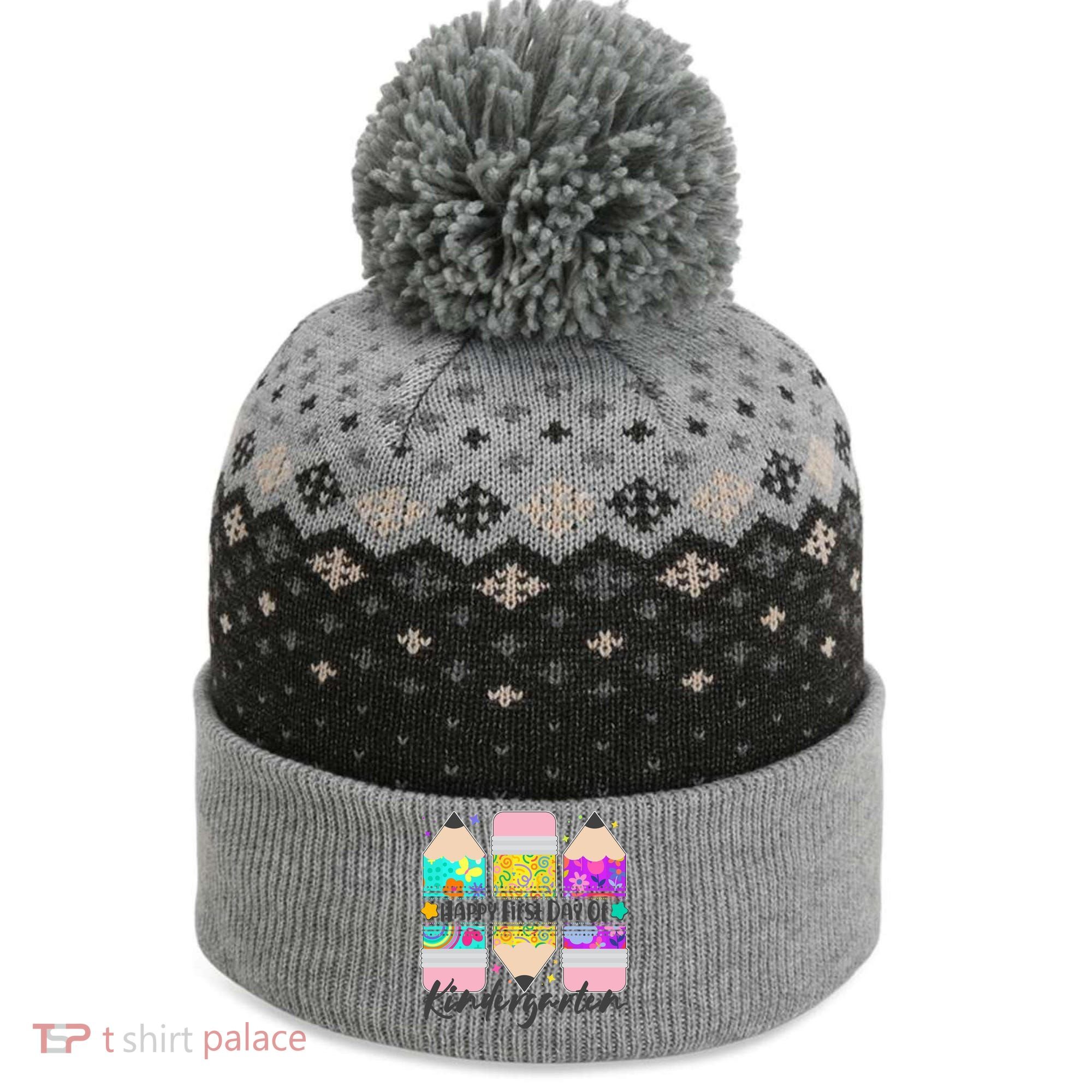 Cute Happy First Day Of Kindergarten The Baniff Cuffed Pom Beanie