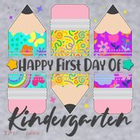 Cute Happy First Day Of Kindergarten Women's Racerback Cropped Tank thumb 2