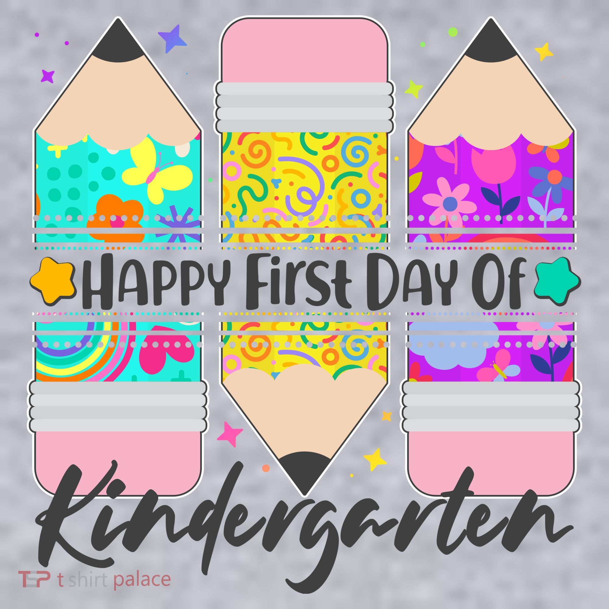 Cute Happy First Day Of Kindergarten Women's Racerback Cropped Tank