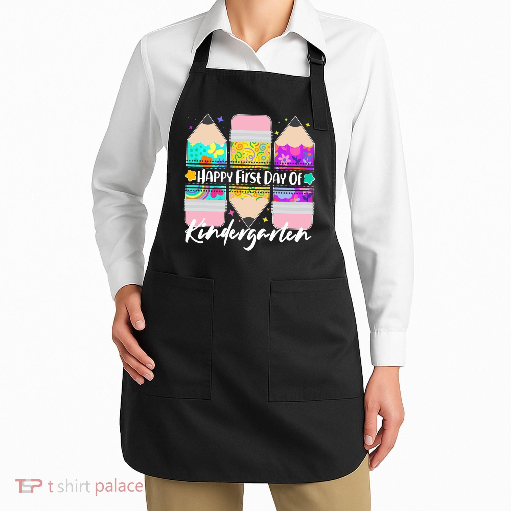 Cute Happy First Day Of Kindergarten Apron