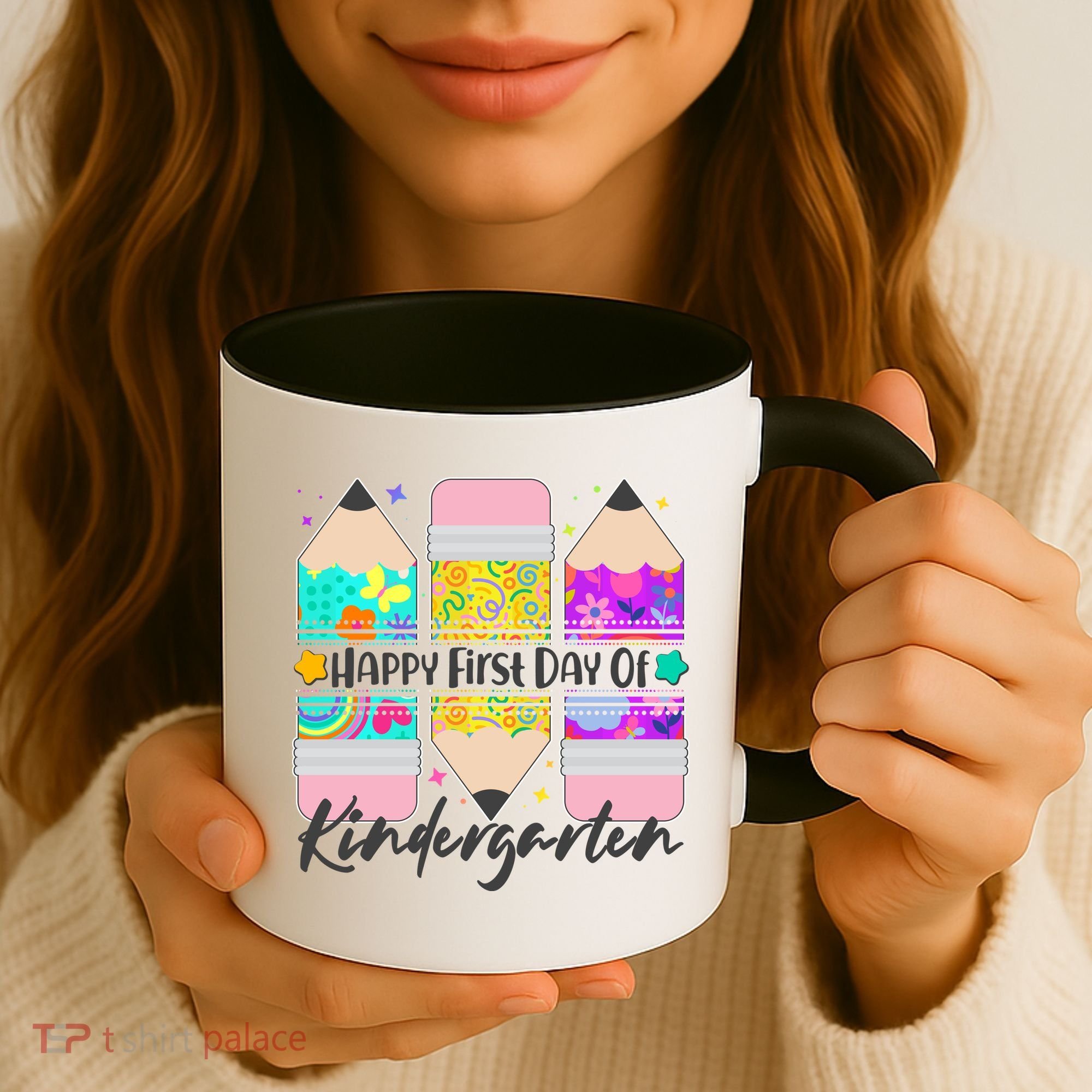 Cute Happy First Day Of Kindergarten Coffee Mug