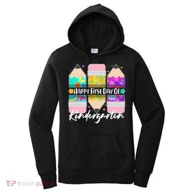 Cute Happy First Day Of Kindergarten Women's Hoodie