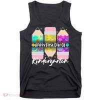 Cute Happy First Day Of Kindergarten Tank Top thumb 0