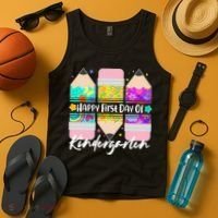 Cute Happy First Day Of Kindergarten Tank Top thumb 4
