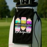 Cute Happy First Day Of Kindergarten Golf Towel thumb 2