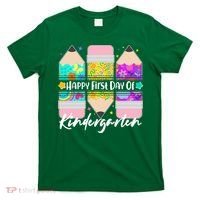 Cute Happy First Day Of Kindergarten T-Shirt thumb 0