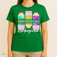 Cute Happy First Day Of Kindergarten T-Shirt thumb 4
