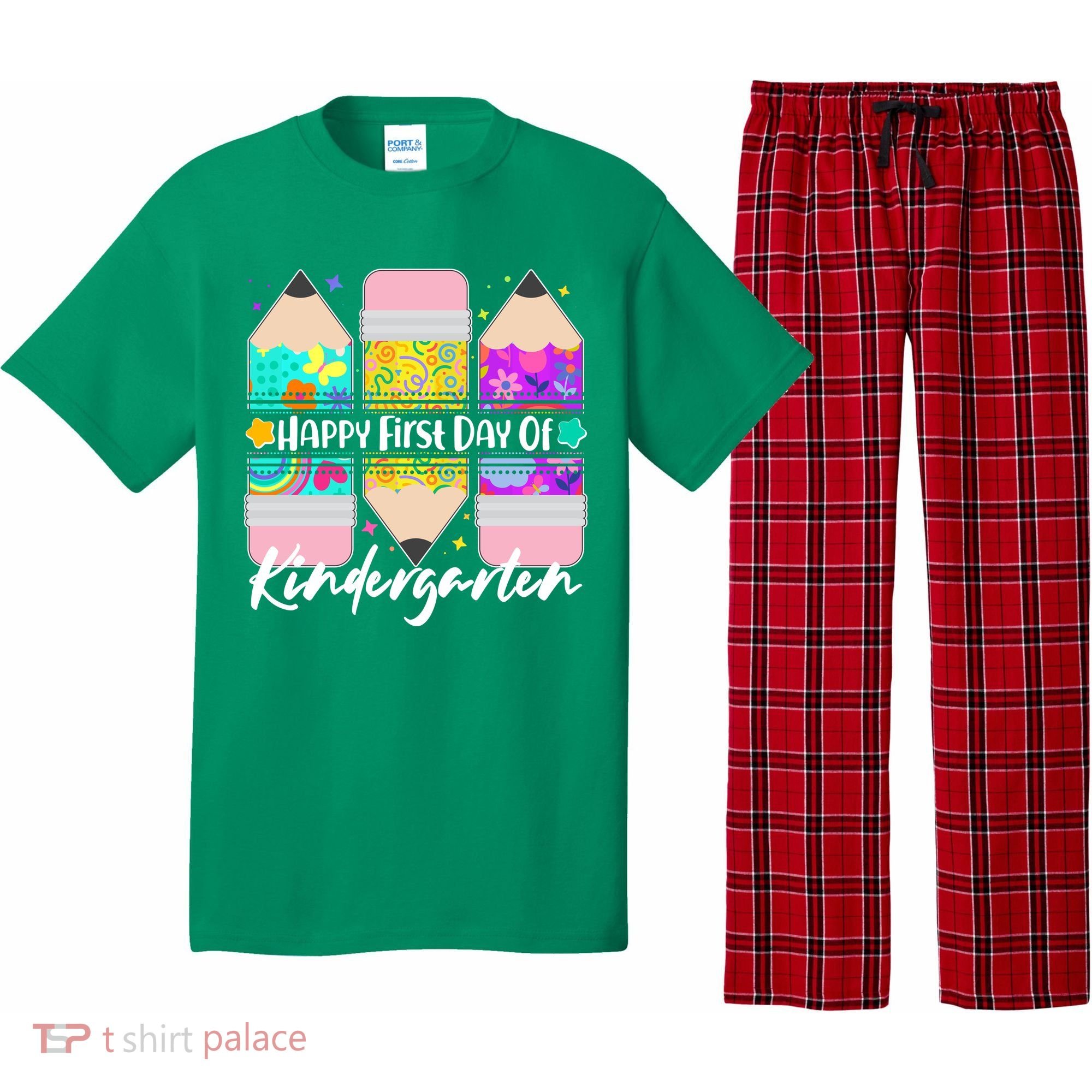 Cute Happy First Day Of Kindergarten Pajama Set