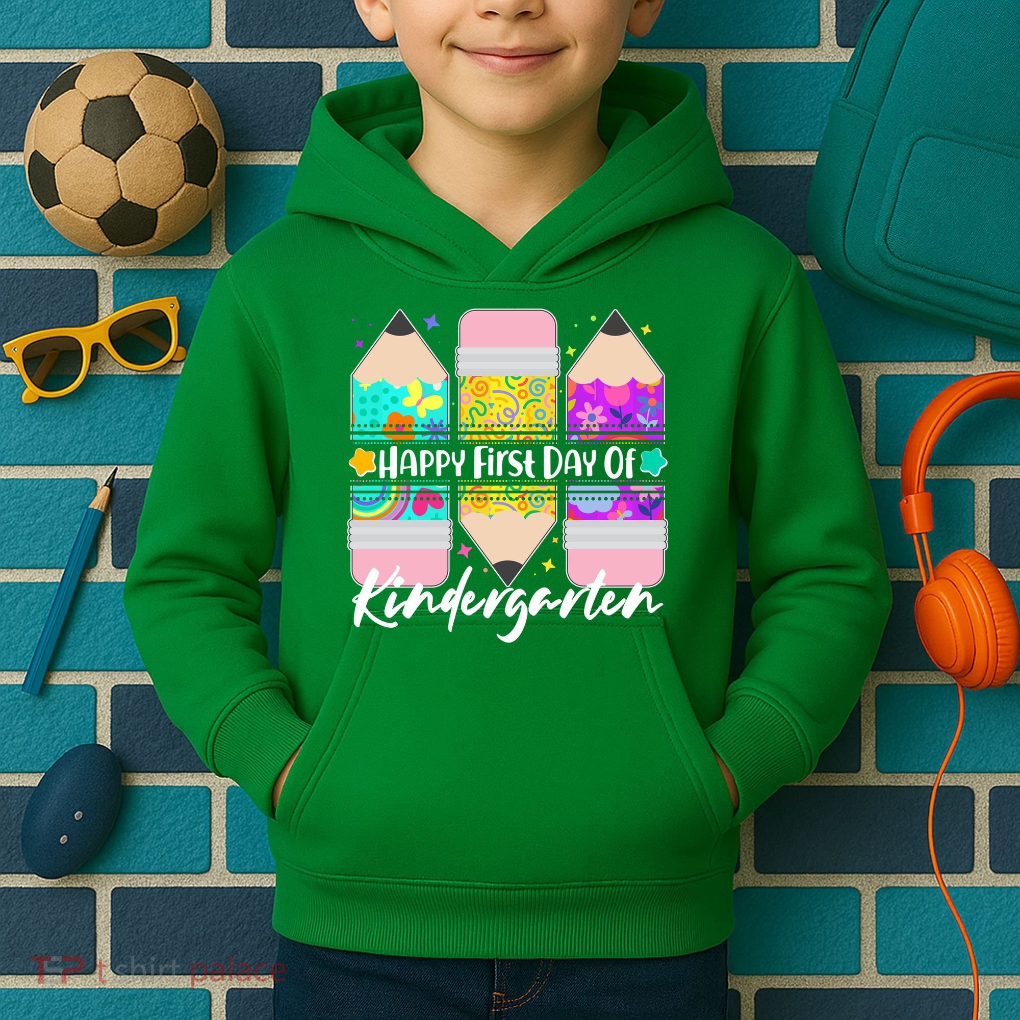 Cute Happy First Day Of Kindergarten Kids Hoodie