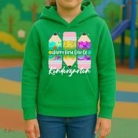 Cute Happy First Day Of Kindergarten Kids Hoodie thumb 3
