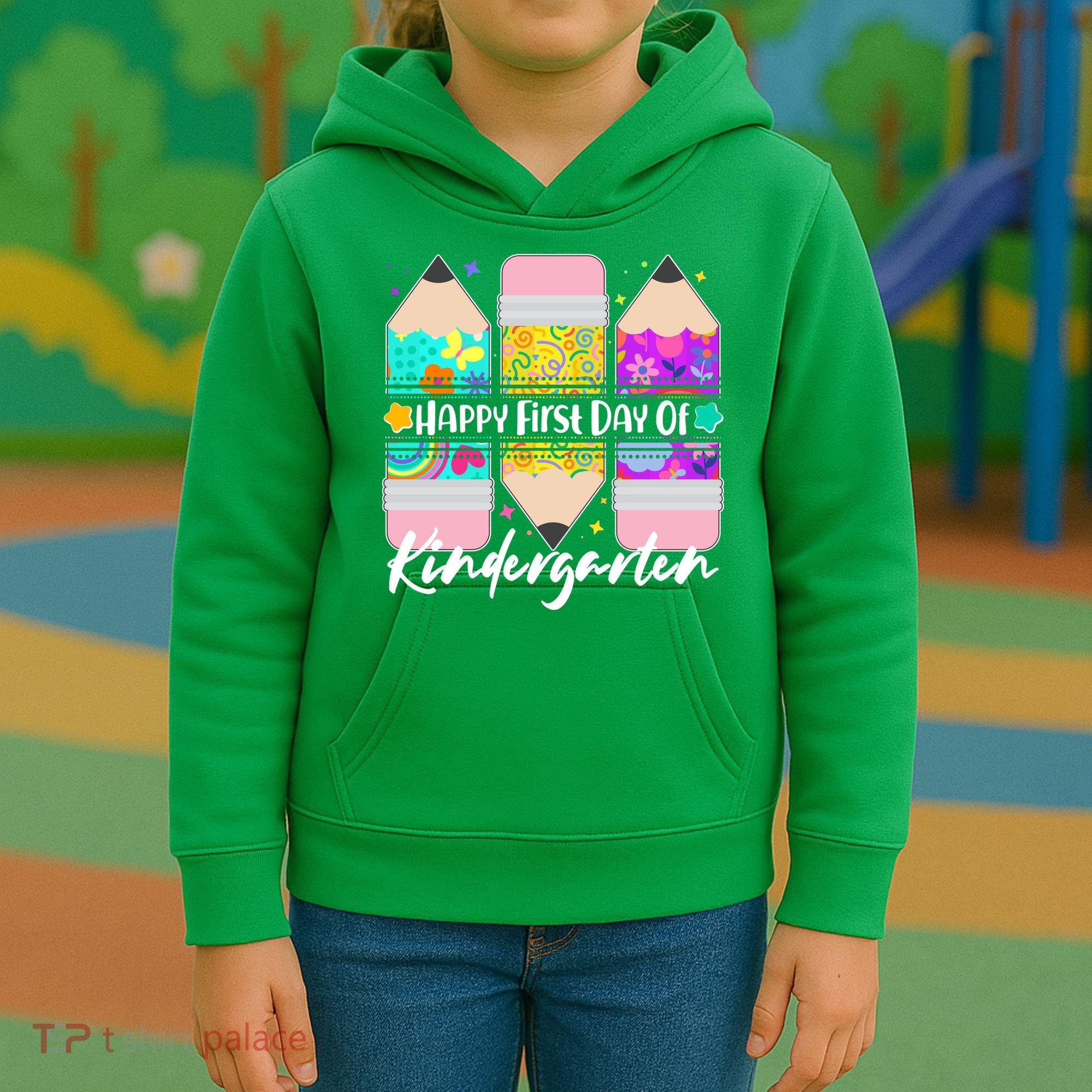 Cute Happy First Day Of Kindergarten Kids Hoodie