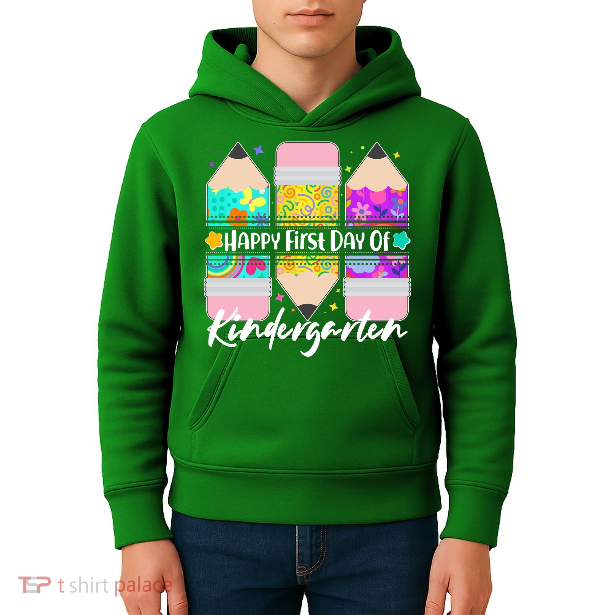 Cute Happy First Day Of Kindergarten Kids Hoodie
