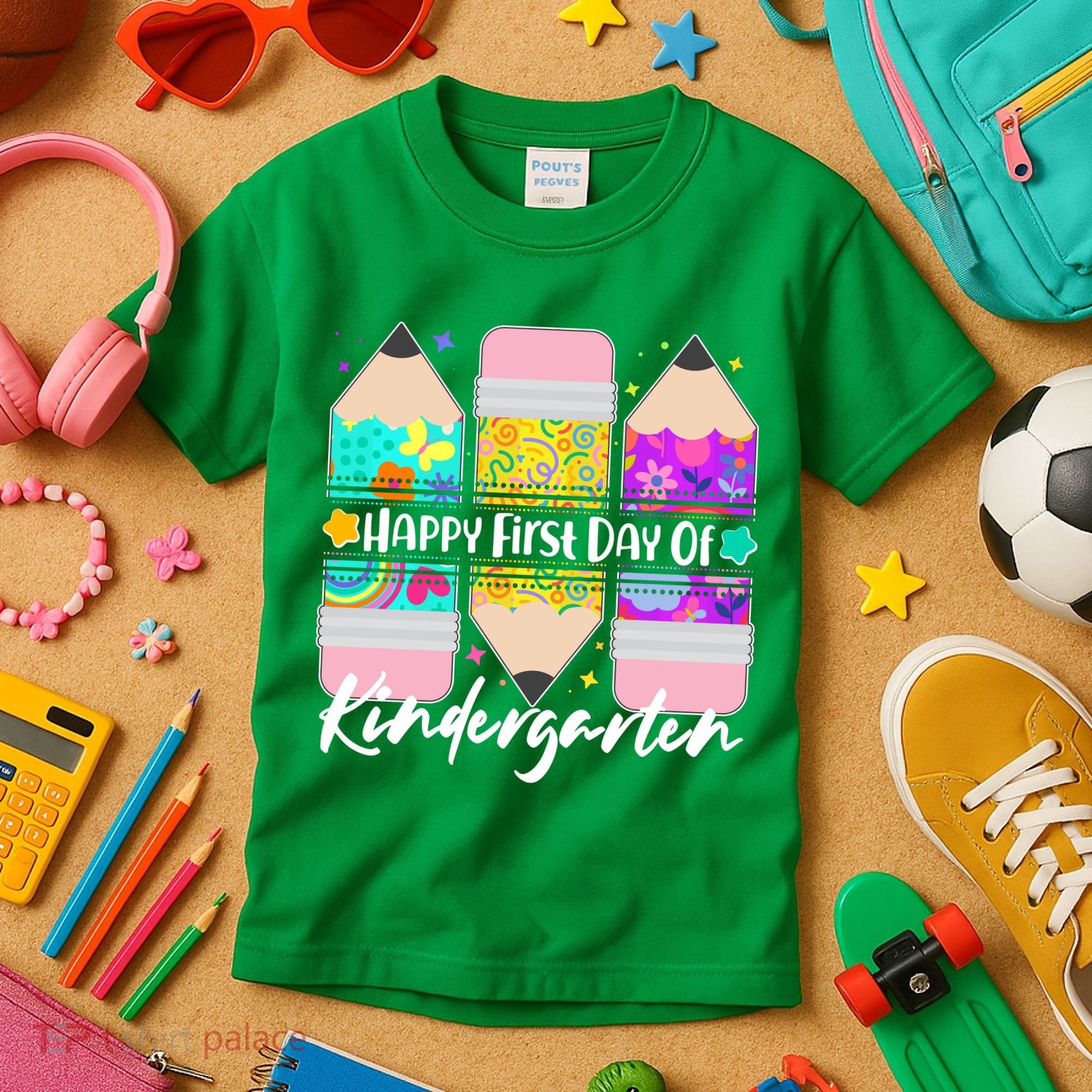 Cute Happy First Day Of Kindergarten Kids T-Shirt