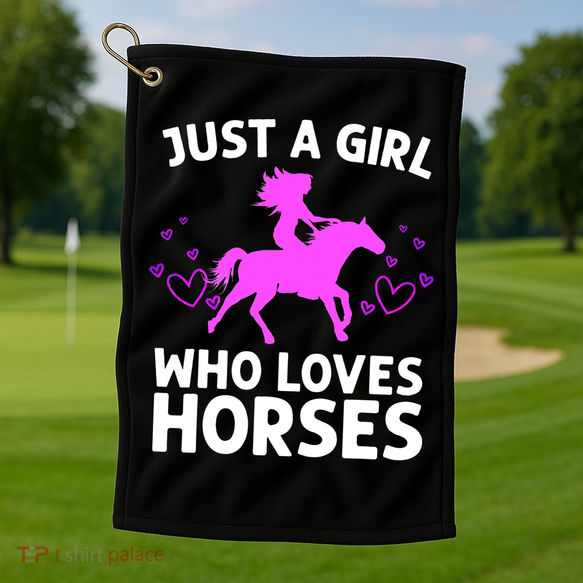 Cool Horse For  Cow Unique Horse Racing Golf Towel