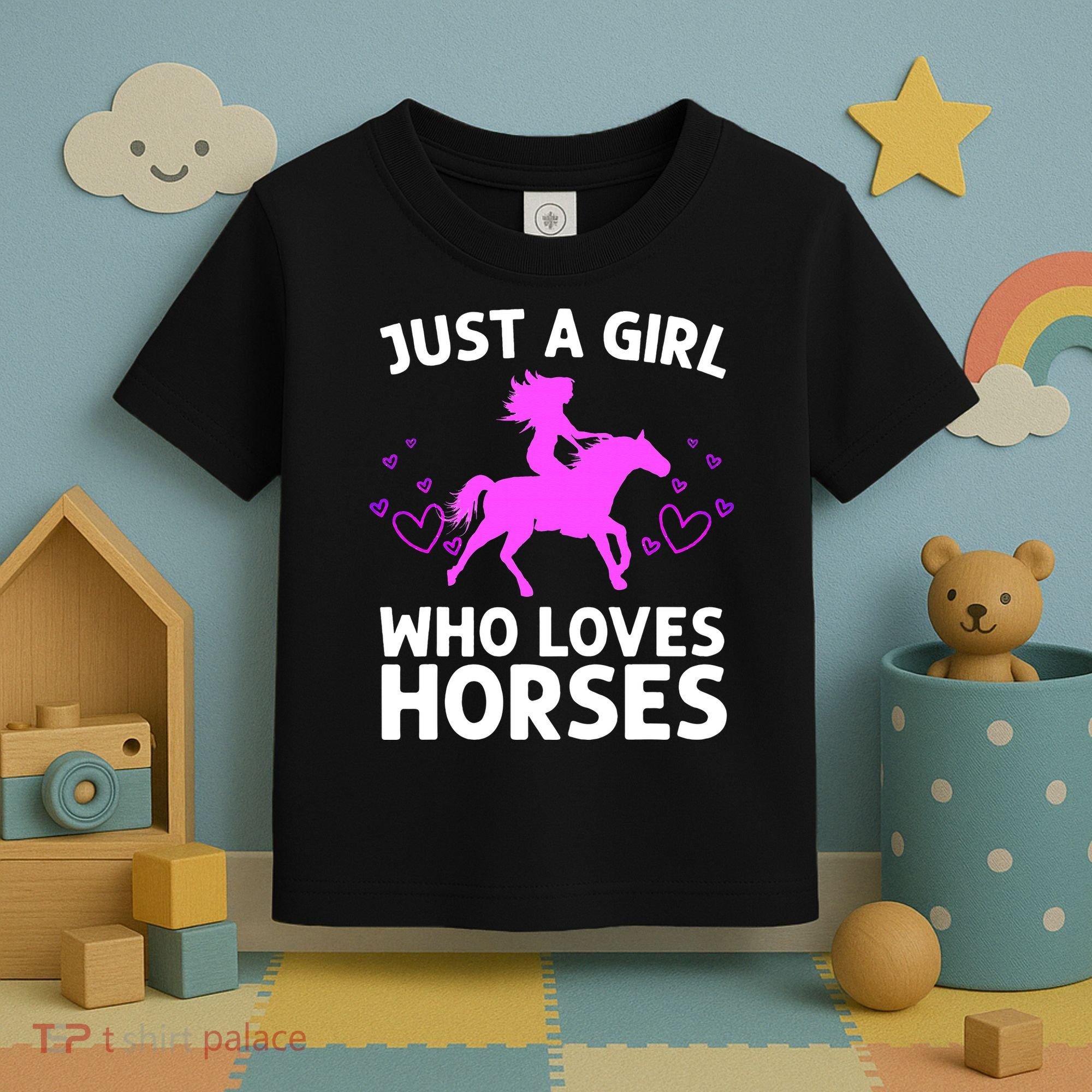 Cool Horse For  Cow Unique Horse Racing Toddler T-Shirt